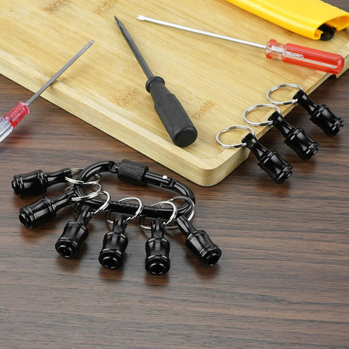 1/4 Inch Bit Holder Keychain, Hex Screwdriver Bits Holder Extension Bar, Quick Change Screw Bit Holder for Most Electric, Hand-held Screwdrivers a...