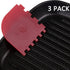 3 Set Plastic Grill Pan Scraper Griddle Scraper Tool Grill Scraper for Griddle Cleaner Grill Cleaning Cast Iron Pan Scraper Cast Iron Accessories ...