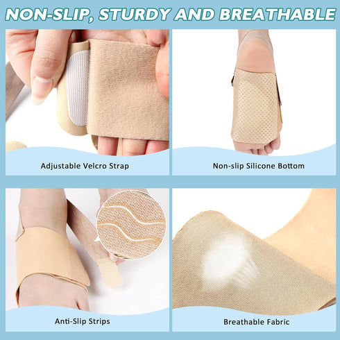 Ailaka Arch Support Braces for Plantar Fasciitis, Adjustable Arch Support Compression Velcro Bands Sleeves with Gel Pad for Flat Foot Fallen Arch ...