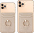 Card Holder Sleeve with Kickstand Ring for Women, 2 Pieces RFID Credit Wallet Glitter Stick On Back Grip for iPhone Samsung Smartphone - Pink + Go...