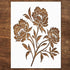 Peonies Stencil - Flower Stencils for Painting on Wood, Canvas, Paper, Fabric, Wall, Furniture - Stencils for Crafts Reusable for Art, Cards, Jour...