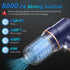 Portable Handheld Car Vacuum Cleaner, 8000Pa Mini Vacuum Cleaner and Air Duster, 120W High Power Wet and Dry Hand Vacuum Cordless Rechargeable wit...