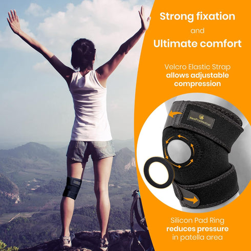 Compression Knee Brace for Running - Knee Support for Working Out - Sports Knee Braces for Men and Women - Knee Stabilizer for Meniscus Tear ACL A...