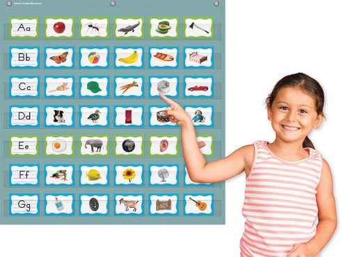 Teacher Created Resources Calming Blue 7 Pocket Chart (28" x 28") (TCR20101)...