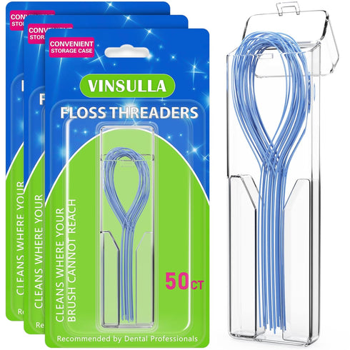 Floss Threaders for Braces, Bridges, and Implants (50 Count (Pack of 3))...