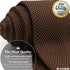 Men's Pointed Knit Tie Necktie Width 2.75 inches Washable Solid Color Brown...