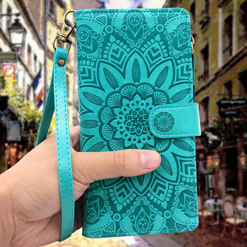 Harryshell Detachable Magnetic Zipper Wallet Leather Case with Cash Coin Pocket 12 Card Slots Holder Wrist Strap Lanyard for Samsung Galaxy A32 5G...
