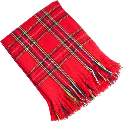 SARO LIFESTYLE TH123.R5060 Plaid Design Throw, Red, 50"x60"...
