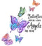 Fabric Panel 8"x8" Memoriam Memory Butterflies 100% Cotton Quilting Panel Square AM1578...