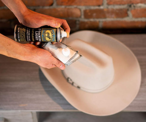 Bickmore Foaming Light Hat Cleaner | Remove Dirt, Dust, Fingerprints & Sweat Stains - Great for Fur - Felt Cowboy Hats, Baseball Hats, Fedoras, Su...
