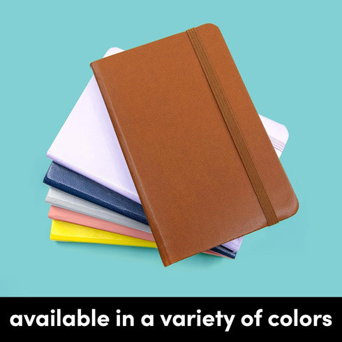 PAPERAGE Lined Pocket Journal Notebook, 3 Pack, (Navy, Light Grey, Burgundy), 160 Pages, Small, 3.7 inches x 5.6 inches - 100 GSM Thick Paper, Har...
