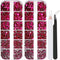 5320Pcs Nail Art Rhinestones Kit 6 Sizes (1.5-6 mm) with Storage Organizer Box/Wax Pencil/Tweezers for Nail Art Craft (Plum Red)...