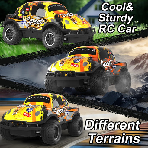 Remote Control Car, 1/24 Scale Light Up Racing Car Toys, RC Car for Kids with Cool Led Lights, Hobby RC Cars Toys Birthday Gifts for 3 4 5 6 7 8 Y...