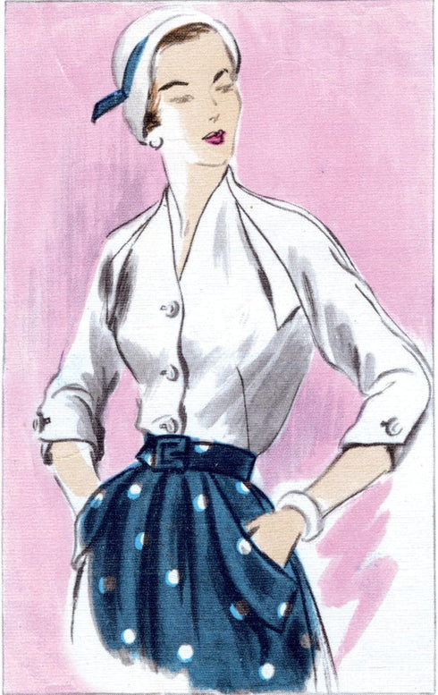Vogue Misses' Blouse, Belt, and Skirt Sewing Pattern Kit, Code V1863, Sizes 16-18-20-22-24, Multicolor...
