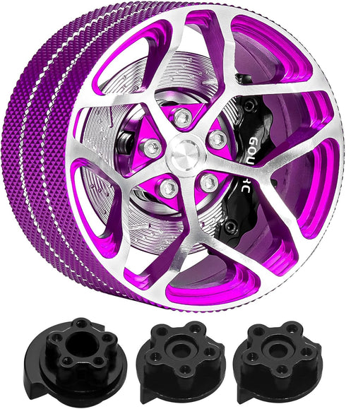 GOUPRC Upgrade Aluminum RC Hand Wheel Remote Control Steering Wheel with Brake Disc Brake Caliper for Radiolink RC Remote Controller RC4/6GS, for ...