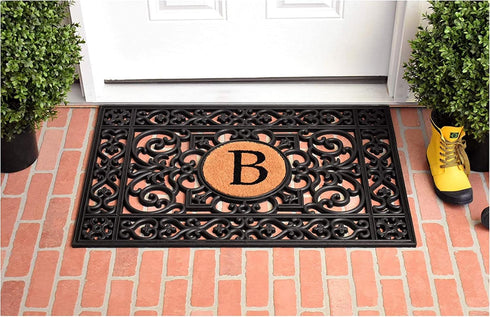 Letter B, 9 Inch Round Insert for 2' X 3' Doormat,Fits Calloway Mills 160012436 Door Mat...