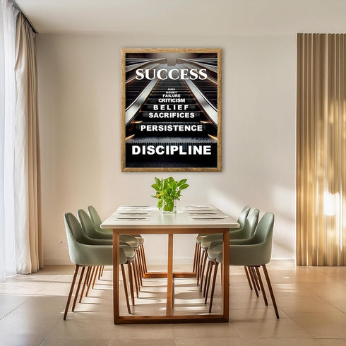 Posterizer 1 pcs-Achieving Success-encouraging reminders-Motivational & Inspirational Art-Workplace & Office Art-Decor for Home & Office- UNFRAMED...