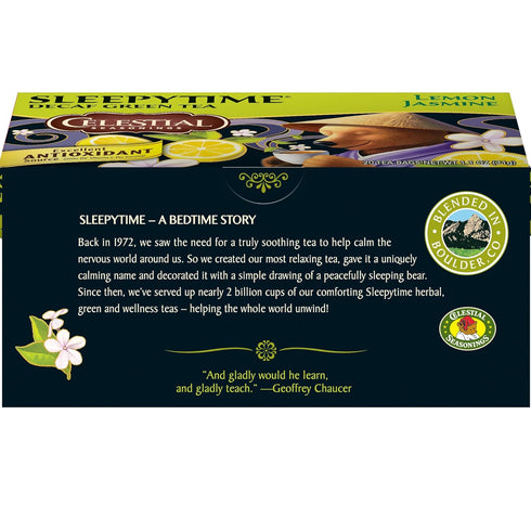 Celestial Seasonings Green Tea, Sleepytime Decaf Lemon Jasmine, 20 Count...