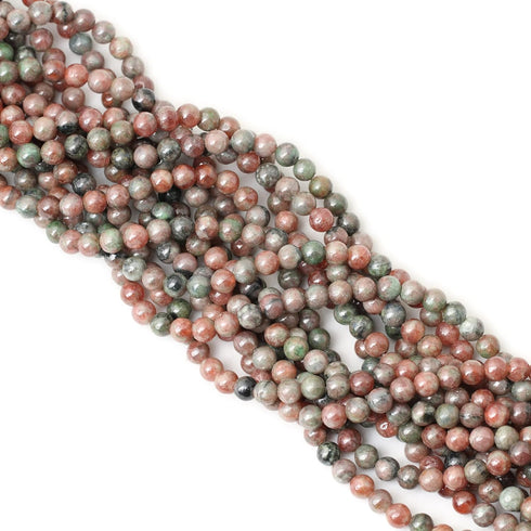 60PCS 6mm Natural Kashgar Garnet Gemstones Round Loose Beads for Jewelry Making 1 Strand 15"...