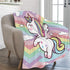 Baby Throw Blanket for Girls, Soft Cozy Cute Fantasy Horse Plush Flannel Crib Blanket for Nursery, 32 x 48 Inch Rainbow Cartoon Fleece Fuzzy Blank...