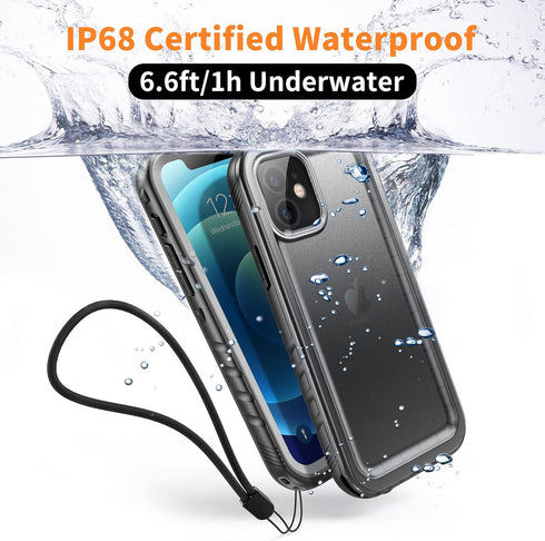 Cozycase Compatible with iPhone 12 Waterproof Case/iPhone 12 Pro Waterproof Case - Full Body Rugged Dustproof Shockproof Case with Built-in Screen...