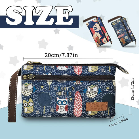 Coin Purse, Wristlet Clutch Purse with Compartments, Zipper Coin Pouch Wristlet Wallet Cartoon Animal Print Wristlet Casual Bag for Shopping, Dati...