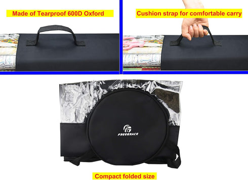 Freegrace Gift Wrap Organizer | Large 9" x 40.9" Wrapping Paper Rolls Storage Bag | Tearproof & Space Saving Under Bed Gift Bag Organization (Blac...