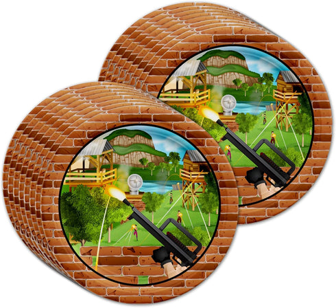 Fort nite Party Supplies - Battle Gamer Birthday - Fortnight Video Game Party Decorations | Disposable Tableware Set Includes Plates Napkins Cups ...