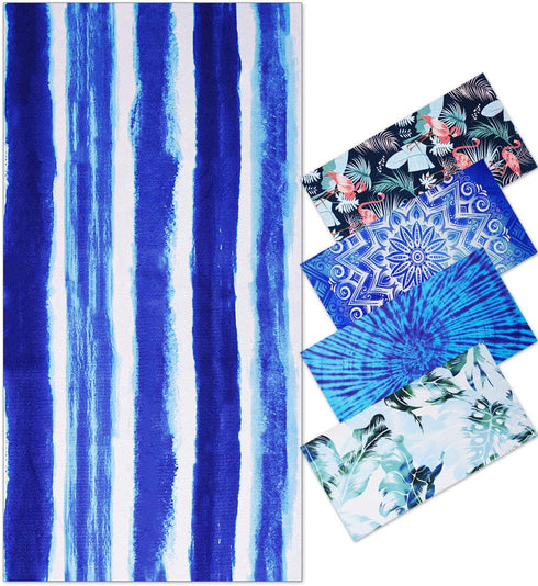 Oversized Terry Beach Towel 36 x 72 in Soft Extra Large Big Pool Swim Towels for Adult XL Clearance Big Travel Blanket Cruise Vacation Accessories...