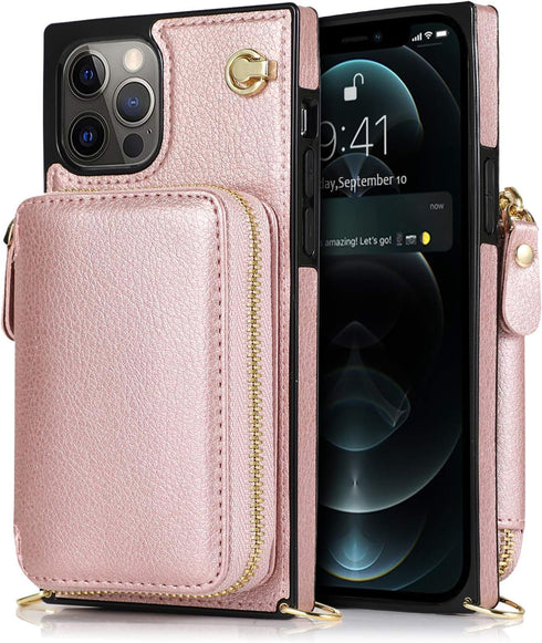 Asuwish Phone Case for iPhone 12 Pro Max Wallet Cover with Screen Protector and Zipper Card Holder Slot Stand Leather Cell Flip iPhone12promax 5G ...