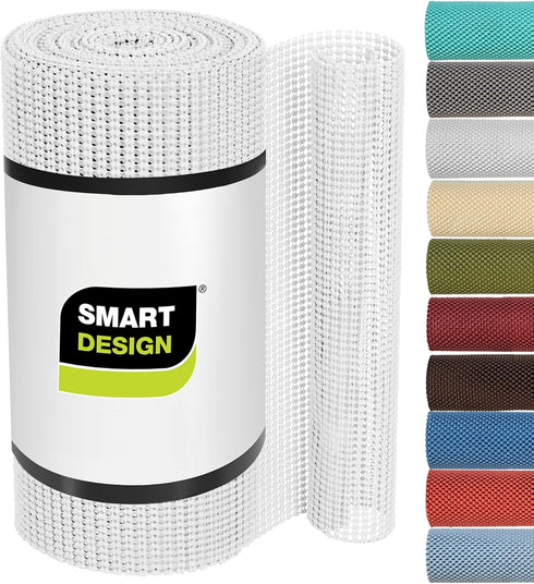 Smart Design Classic Grip Shelf Liner- Non Adhesive Home Organization Shelf Liners - Strong Grip, Non Slip, Easy Clean - Perfect for Desk, Shelves...