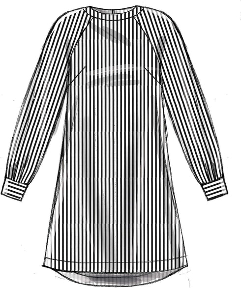 McCall Pattern McCall's Women's Short and Long Sleeve Dress, Sizes 6-14 Sewing Pattern, Plain...