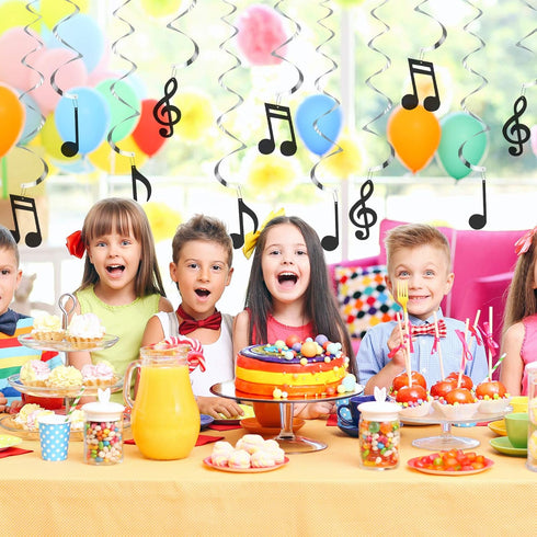 Zonon 25 Pieces Musical Note Hanging Swirl Music Foil Whirl Theme Party Decoration Cutout Spiral for Wedding Baby Shower Birthday Party Supplies (...