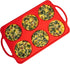 Silicone Muffin Top Pans for Baking - 4 Inch Jumbo Size Egg Baking Pan - Silicone Whoopie Pie Baking Pans - RED...