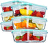 YEBODA Glass Food Storage Containers with Airtight Snap Locking Lids BPA Free Meal Prep Container Set For Home Kitchen Restaurant - Freezer, Micro...