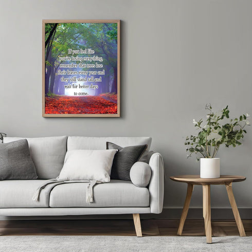Posterizer 1 pcs-Remember Trees Lose Leaves Still Stand Tall-Motivational & Inspirational Art- Gift for Men Women Entrepreneur Teens-Decor for Hom...