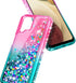 NZND Case for Samsung Galaxy A42 5G, Sparkle Glitter Flowing Liquid Shiny Bling Diamond, Women Girls Cute Phone Case (Pink/Aqua)...