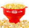 Silicone Microwave Popcorn Popper (Red) Air Popper Popcorn Maker No Oil Required, Collapsible Pop-Corn bowl with Lid, Reusable, BPA-Free, Dishwash...