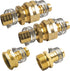 Xiny Tool Hose Repair Connectors with Claps, 5/8" Aluminum Garden Hose Repair Kit, Female and Male Hose Connectors & Fitting with Stainless Steel ...