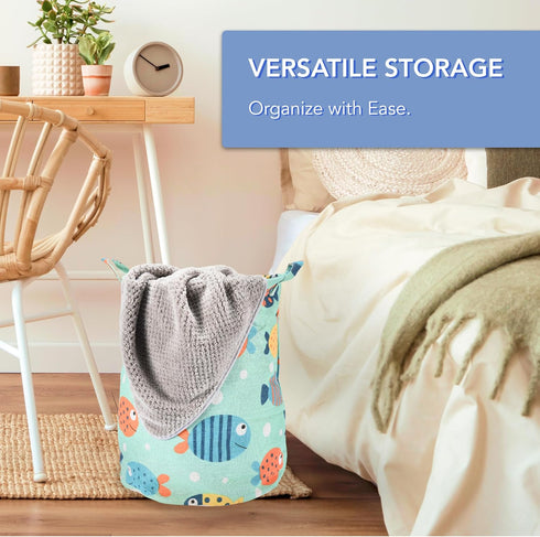 Baby Laundry Basket Collapsible - 11.8" x 15.7" - Lightweight, Portable, Stylish Storage Solution with Handles - Ideal for Laundry, Toys & Pet Pro...