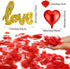 Valentines Day Red Wedding Decorations Artificial Petals Heart Shaped Love Foil Balloons Silk Rose Petals Romantic Design for Wedding Engagement A...