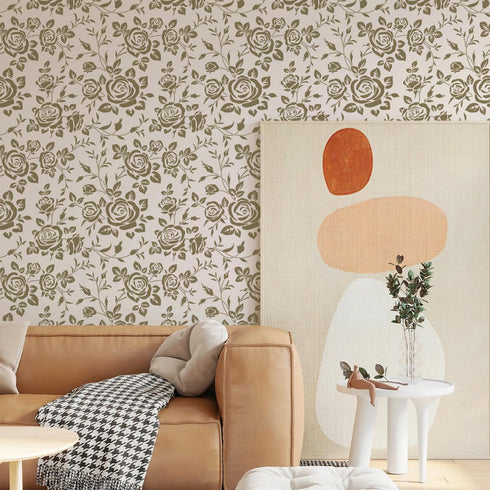 GSS Designs Large Allover Roses Wall Stencil 16x16Inch Rose Stencils for Wall Decor DIY Nursery Pattern Stencil Large Reusable Flower Stencils Ins...