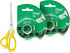 Magic Tape 2 Packs Clear Tape, Magic Tape with Dispensers, Invisible Tape ¾ x 300 Inches, and a 8 Inch All Purpose Scissors...