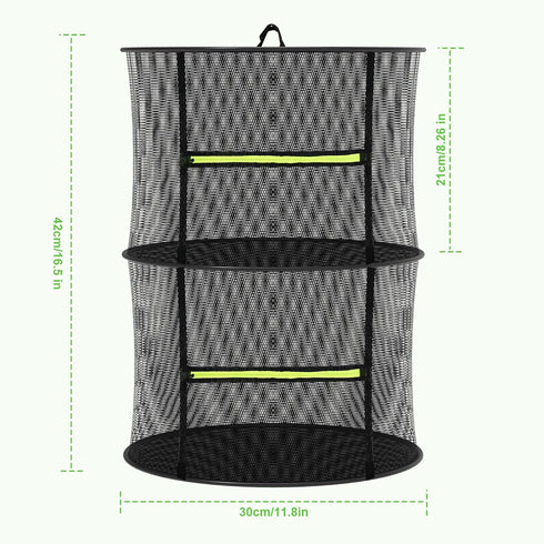 Herb Drying Rack - Mesh Drying Rack - Herb Drying Rack Hanging with Green Zipper & Garden Pruning Shears for Drying Herb - Hanging Drying Rack - P...