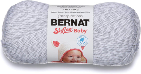 Bernat Softee Baby Yarn, 5 oz, Gauge 3 Light, Grey Marl...