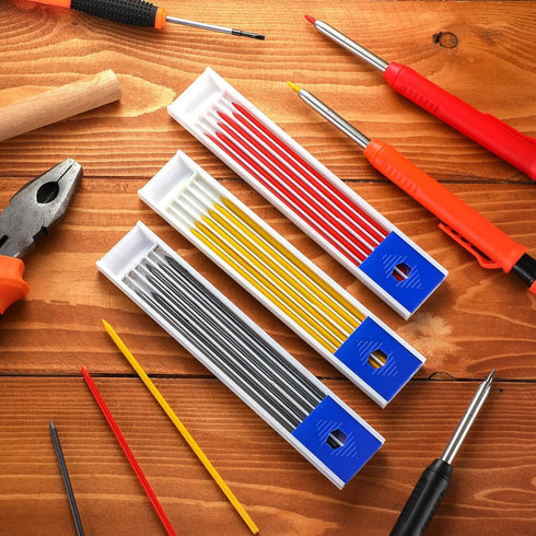 90 Pack 2.8 mm Pencil Refills for Carpenter Mechanical Construction Pencil Replacements Metal Marker Refills Solid Carpenter Pencil Refills for Ca...