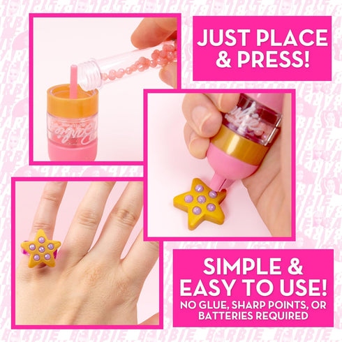 Barbie Sparkling Bling Jewelry Making Kit, Storage Case, Ring Making Kit, Charm Bracelet Making Kit for Girls, Arts & Crafts Toy for Girls Ages 6+...