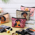 24 Pcs Black Woman Makeup Bag Christmas Gift Black Girl Toiletry Bag African American Canvas Makeup Bags Zipper Cosmetic Pouch Reusable Multi Purp...