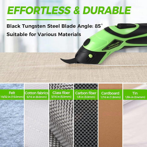 Original walowalo Cardboard and Fabric Replacement Blade All in One for Electric Scissors Cutter Mesh Leather Felt Tie Blanket Fiberglass WS20 WS2...