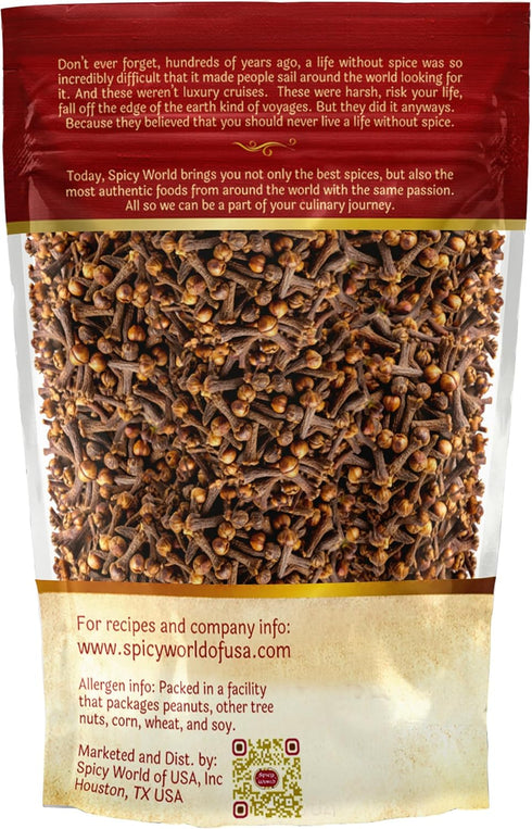 Whole Cloves 7 Oz Bag - Great for Foods, Tea, Pomander Balls, and Even Potpourri - by Spicy World...